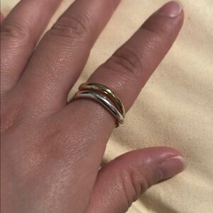 Elegant 14k Gold plated and Silver Women's Ring